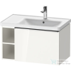 Duravit D-NEO 78,4*45,2 cm-es, 1 fiókos alsószekrény króm színű fogantyúval, mosdó és csaptelep nélkül, fényes fehér DE4257010220000