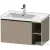 Duravit D-NEO 78,4x45,2 cm-es, 1 fiókos alsószekrény fekete fogantyúval 236980 mosdóhoz, matt len DE42580BD750000
