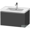 Duravit D-NEO 78,4x45,2 cm-es, 1 fiókos fali szekrény, króm fogantyúval, 236980XXX mosdóhoz, matt grafit DE4255010490000