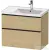 Duravit D-NEO 78,4x45,2 cm-es, 2 fiókos alsószekrény fekete fogantyúval 237080 mosdóhoz, natúr tölgy DE43580BD300000