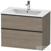 Duravit D-NEO 810x462 mm-es 2 fiókos függesztett szekrény 233683XXX mosdóhoz,Oak Terra DE436203535