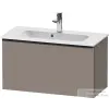 Duravit D-NEO 81x37,2 cm-es, 1 fiókos fali szekrény, fekete fogantyúval, 234283XXX mosdóhoz, matt bazalt DE42690BD430000