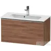 Duravit D-NEO 81x37,2 cm-es, 1 fiókos fali szekrény, rozsdamentes acél színű fogantyúval, 234283XXX mosdóhoz, matt dió DE4269070790000