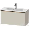 Duravit D-NEO 81x37,2 cm-es, 1 fiókos fali szekrény, szálcsiszolt bronz fogantyúval, 234283XXX mosdóhoz, matt taupe DE4269004910000