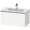 Duravit D-NEO 81x46,2cm-es, 1 fiókos fali szekrény, rozsdamentes acél színű fogantyúval, 233683XXX mosdóhoz, matt fehér DE4262070180000