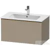 Duravit D-NEO 81x46,2cm-es, 1 fiókos fali szekrény, szálcsiszolt bronz fogantyúval, 233683XXX mosdóhoz, matt len DE4262004750000