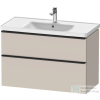 Duravit D-NEO 984x452 mm-es 2 fiókos függesztett szekrény 236710XXX mosdóhoz,Taupe Matt Decor DE435609191