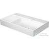 Duravit DURASQUARE 80x47 cm-es bútorral aláépíthető csaplyuk- és túlfolyó nélküli csiszolt mosdó jobbos medencével,2349800079