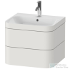 Duravit HAPPY D.2 PLUS 2 57,5 cm széles fiókos alsószekrény mosdóval,1 csaplyukkal,Nordic White Satin Matt Lacquer HP4635O3939