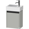 Duravit KETHO.2 36,4x23,8 cm-es, 1 ajtós alsószekrény mosdó és csaptelep nélkül, jobbos, matt betonszürke K25071R07070000