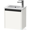 Duravit KETHO.2 41x29,2 cm-es, 1 ajtós alsószekrény mosdó és csaptelep nélkül, jobbos, szupermatt fehér K25060R84840000