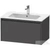 Duravit KETHO.2 81x48 cm-es, 1 fiókos fali szekrény, 233683XXX mosdóhoz, matt grafit K25063049490000