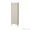 Duravit L-CUBE 132x40x24,3 cm-es, fali, 1 ajtós kiegészítő bútor láb nélkül, balos, matt taupe LC1168L9191
