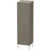 Duravit L-CUBE 132x40x36,3 cm-es, fali, 1 ajtós félmagas bútor láb nélkül, jobbos, lakkozott matt szürke LC1178R9090