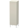Duravit L-CUBE 132x40x36,3 cm-es, fali, 1 ajtós félmagas bútor láb nélkül, jobbos, matt taupe LC1178R9191