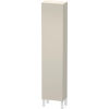 Duravit L-CUBE 176x40x24,3 cm-es, fali, 1 ajtós kiegészítő bútor láb nélkül, balos, szupermatt taupe LC1170L8383