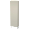 Duravit L-CUBE 176x50x24,3 cm-es, fali, 1 ajtós kiegészítő bútor láb nélkül, balos, szupermatt taupe LC1171L8383