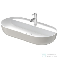 Duravit LUV 800x400 mm-es ráültethető mosdó,fehér/szatán szürke matt 0380802300 szaniter