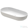 Duravit LUV 800x400 mm-es ráültethető mosdó Wondergliss bevonattal,fehér/szatén szürke matt 03798023001