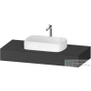 Duravit QATEGA 120x55 cm-es mosdópult, 1 mosdó kivágással, mosdó és csaptelep nélkül, matt grafit QA4802049490000