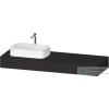 Duravit QATEGA 160x55 cm-es mosdópult, 1 bal oldali mosdó kivágással, mosdó és csaptelep nélkül, szupermatt grafit QA4806080800000