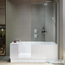 Duravit SHOWER+BATH 170x75 egyenes kád ajtóval,zuhanyfallal,átlátszó üveggel,jobbos sarokba,700404000000000 kád, zuhanykabin