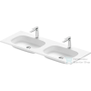 Duravit SIVIDA 129x48,5 cm-es beépíthető dupla mosdó, matt szatén fehér 2650043200