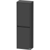 Duravit SIVIDA 132x40x24 cm-es, 2 ajtós középmagas szekrény fekete fogantyúval, jobbos, matt grafit SV1319R49490000