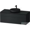 Duravit VITRIUM 122x55 cm-es 1 fiókos alsószekrény pulttal, mosdó és csaptelep nélkül, matt sötétszürke VT48820HEHE0000