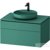 Duravit VITRIUM 82x55 cm-es 1 fiókos alsószekrény pulttal, mosdó és csaptelep nélkül, matt olajkék VT48800HAHA0000