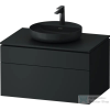 Duravit VITRIUM 82x55 cm-es 1 fiókos alsószekrény pulttal, mosdó és csaptelep nélkül, matt sötétszürke VT48800HEHE0000