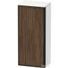 Duravit VITRIUM 89,9x40x26,2 cm-es 1 ajtós magas szekrény grafit színű fogantyúval, balos, matt fehér/sötét dió/grafit VT1355L2118000G