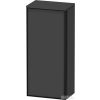 Duravit VITRIUM 89,9x40x26,2 cm-es 1 ajtós magas szekrény grafit színű fogantyúval, balos, matt grafit VT1355L4949000G