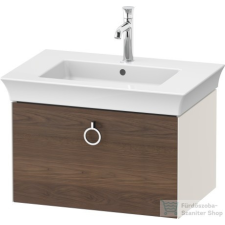 Duravit WHITE TULIP mosdó alá építhető függesztett 1 fiókos alsószekrény,684 x 458 mm,Nordic White High Gloss/American Walnut Solid Wood WT4251077H4 fürdőszoba bútor