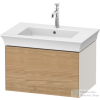 Duravit WHITE TULIP mosdó alá építhető függesztett 1 fiókos alsószekrény,684 x 458 mm,Nordic White Satin Matt Lacquer/Natural Oak solid WT42410H539