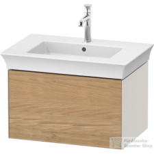 Duravit WHITE TULIP mosdó alá építhető függesztett 1 fiókos alsószekrény,684 x 458 mm,Nordic White Satin Matt Lacquer/Natural Oak solid WT42410H539 fürdőszoba bútor