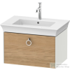 Duravit WHITE TULIP mosdó alá építhető függesztett 1 fiókos alsószekrény,684 x 458 mm,White Satin Matt Lacquer/Natural Oak solid WT42510H536