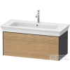 Duravit WHITE TULIP mosdó alá építhető függesztett 1 fiókos alsószekrény,984 x 458 mm, Graphite High Gloss/Natural Oak solid WT42420H5H1