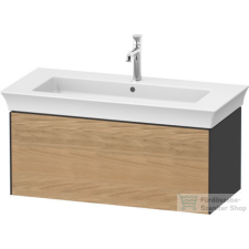 Duravit WHITE TULIP mosdó alá építhető függesztett 1 fiókos alsószekrény,984 x 458 mm, Graphite High Gloss/Natural Oak solid WT42420H5H1 fürdőszoba bútor