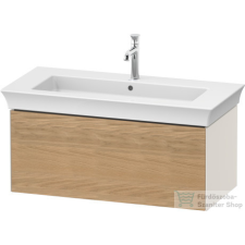 Duravit WHITE TULIP mosdó alá építhető függesztett 1 fiókos alsószekrény,984 x 458 mm, Nordic White High Gloss/Natural Oak solid WT42420H5H4 fürdőszoba bútor