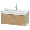 Duravit WHITE TULIP mosdó alá építhető függesztett 1 fiókos alsószekrény,984 x 458 mm, Taupe High Gloss/Natural Oak solid WT42520H5H3