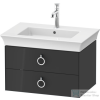 Duravit WHITE TULIP mosdó alá építhető függesztett 2 fiókos alsószekrény,684 x 458 mm,Graphite High Gloss WT43510H1H1
