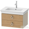 Duravit WHITE TULIP mosdó alá építhető függesztett 2 fiókos alsószekrény,684 x 458 mm,Taupe High Gloss/Natural Oak solid WT43510H5H3