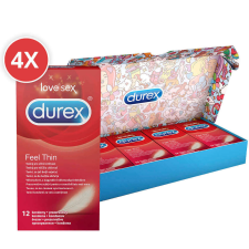 Durex Feel Thin - élethű érzés óvszer csomag (3 x 12db) óvszer