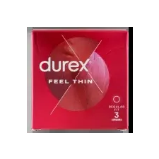 Durex Feel Thin - élethű érzés óvszer  Kiszerelés: 3 db (04115740000) óvszer