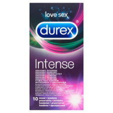 Durex Óvszer Intense Orgasmic bordázott és pontozott óvszer stimuláló síkosítóval, 10 db óvszer