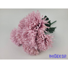 Dús tűszirmú krizantém 7 ágú selyem csokor 39cm - Mályvás Rózsaszín dekorációs kellék