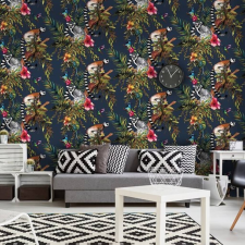 DUTCH WALLCOVERINGS benzinkék makimajmos tapéta (426213) tapéta, díszléc és más dekoráció