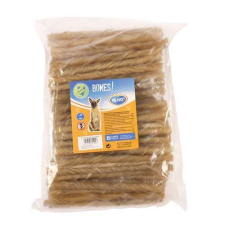DUVO+ BONES! Csavart rágórudak bivalybőrből 12,5cm - 7/8mm 100db jutalomfalat kutyáknak