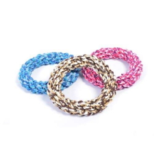 DUVO+ Fonott rágókötél karika MIX színekben 14cm 1db kutyafelszerelés